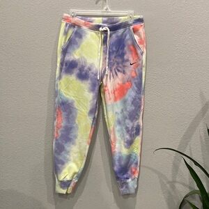 Nike Multi Color Tie Dye Drawstring Joggers S